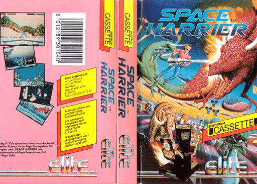 Space Harrier box art for ZX Spectrum